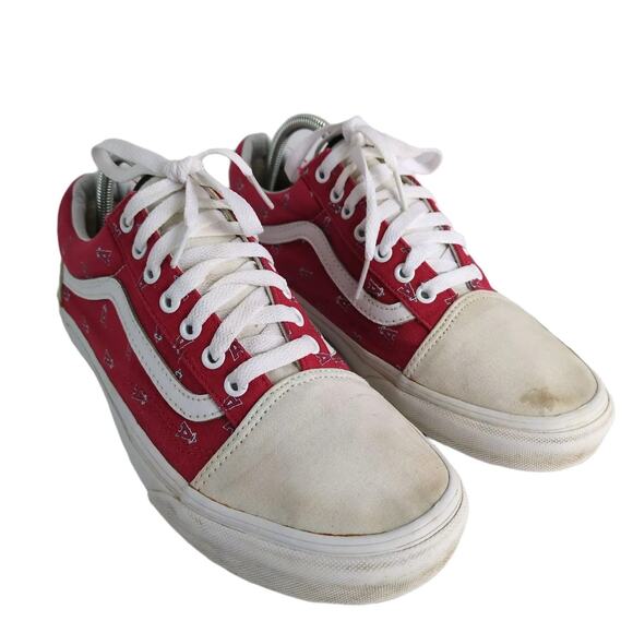 VANS Customs Men's 9.5 Los Angeles Anaheim Angels Low Top Sneakers Baseball MLB - Picture 2 of 9